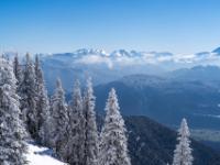 Teleblick zu den Berchtesgadener Alpen